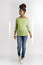 T-shirt Vert Pomme Manches 3/4-Haut manches longues-Tale Me