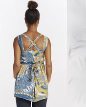 Top Foulard Bleu-Haut manches courtes-Tale Me