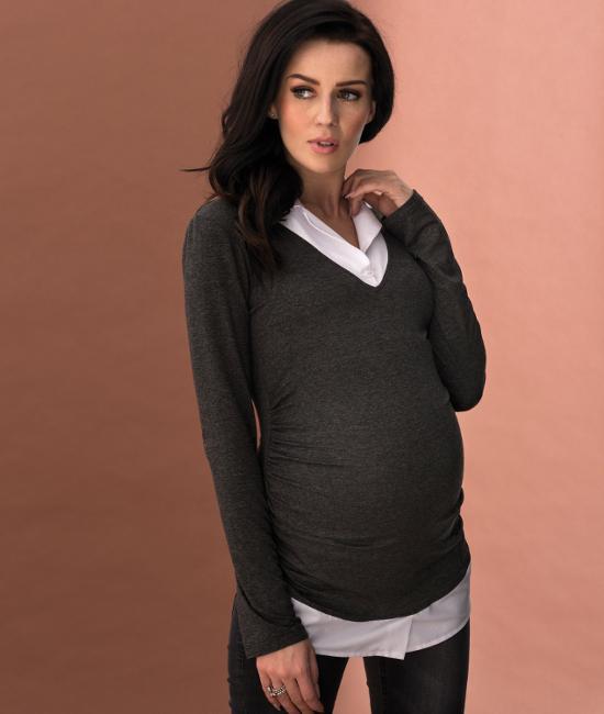 Top Madeline anthracite-Haut manches longues-Tale Me