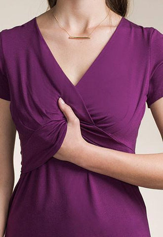 Top Sophia Violet-Haut manches courtes-Tale Me