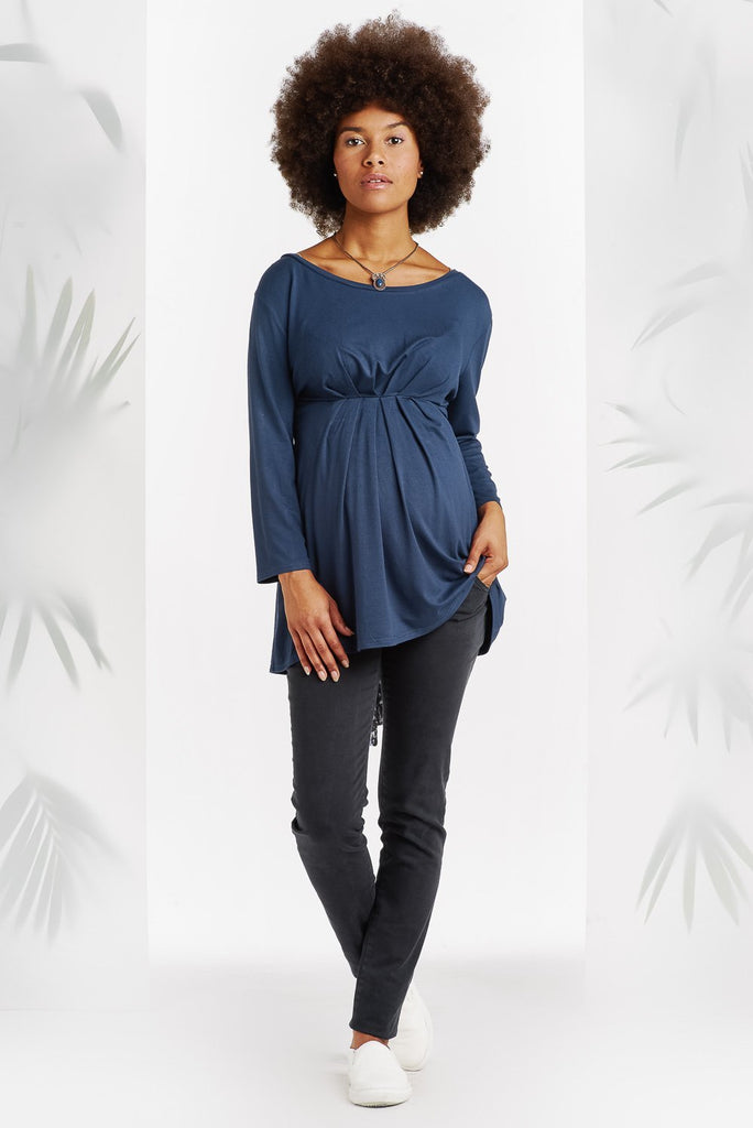 Tunique Ceinture Bleue-Haut manches longues-Tale Me