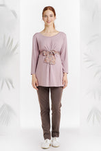 Tunique Ceinture Rose-Haut manches longues-Tale Me