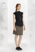 Tunique maille Noire-Haut manches courtes-Tale Me