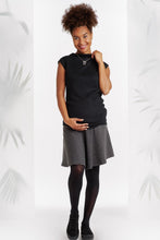 Tunique maille Noire-Haut manches courtes-Tale Me
